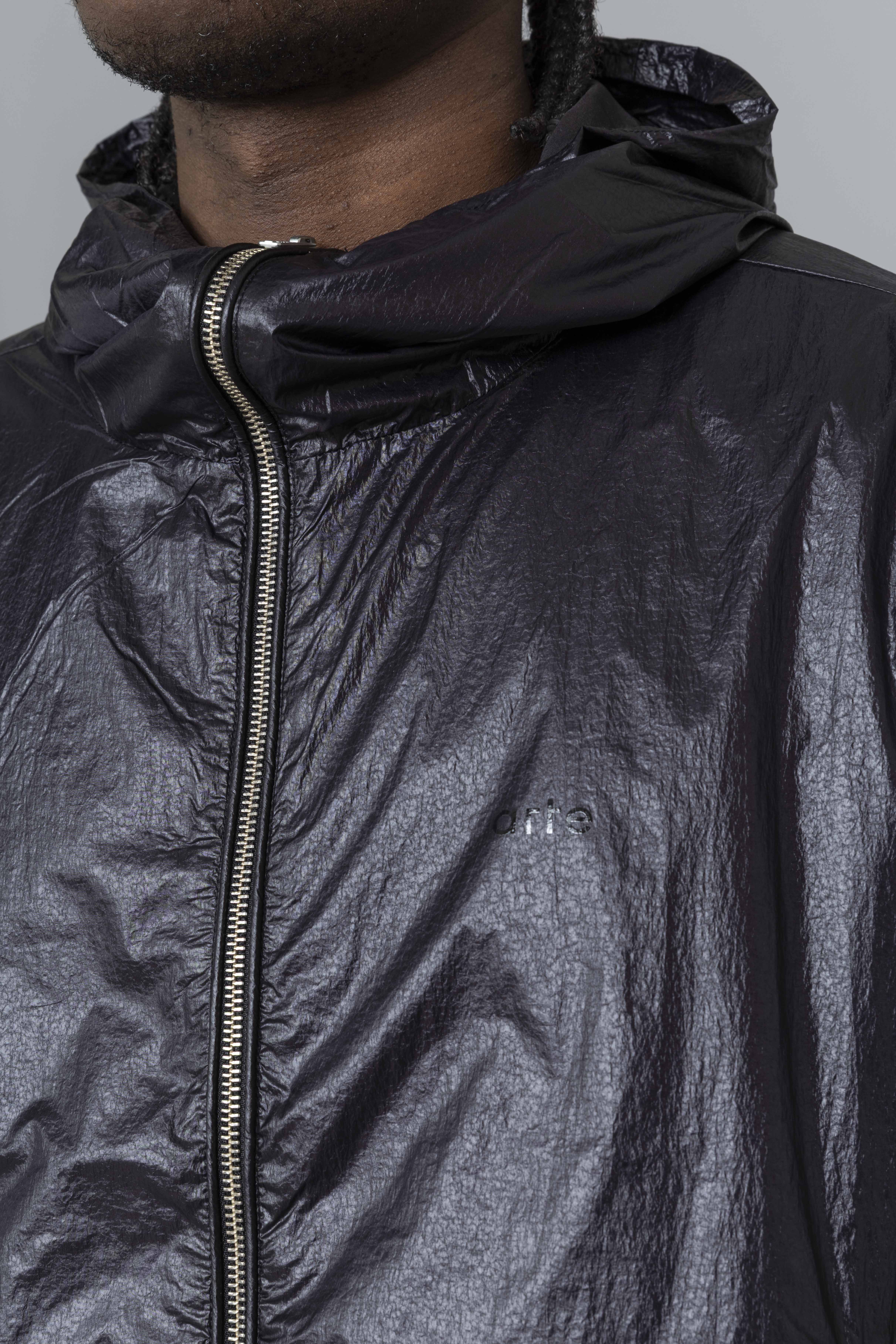 ArteAntwerpShinyNylonJacketBlackZip