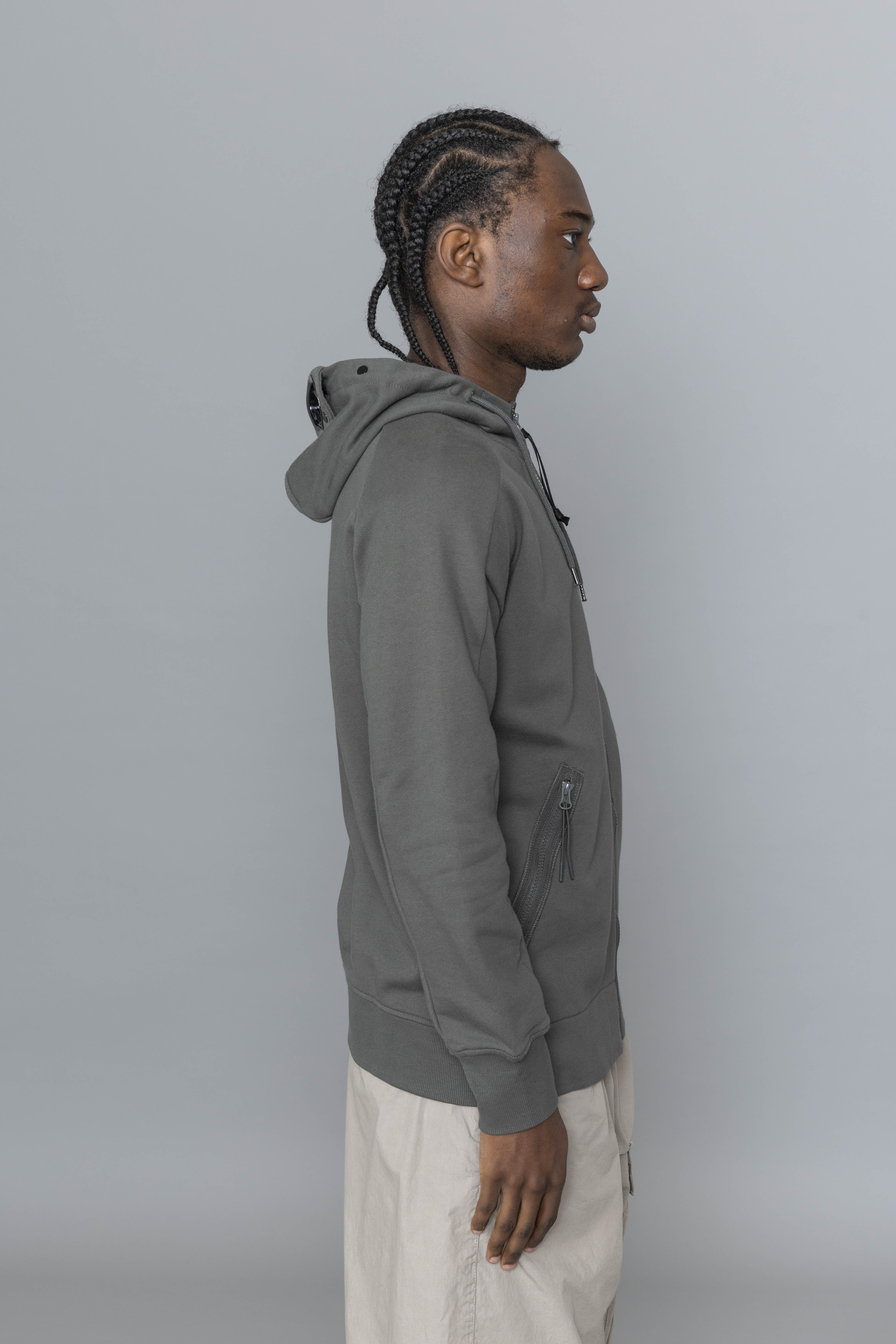 CPCOMPANYGoggleSweatshirtGunMetalSide