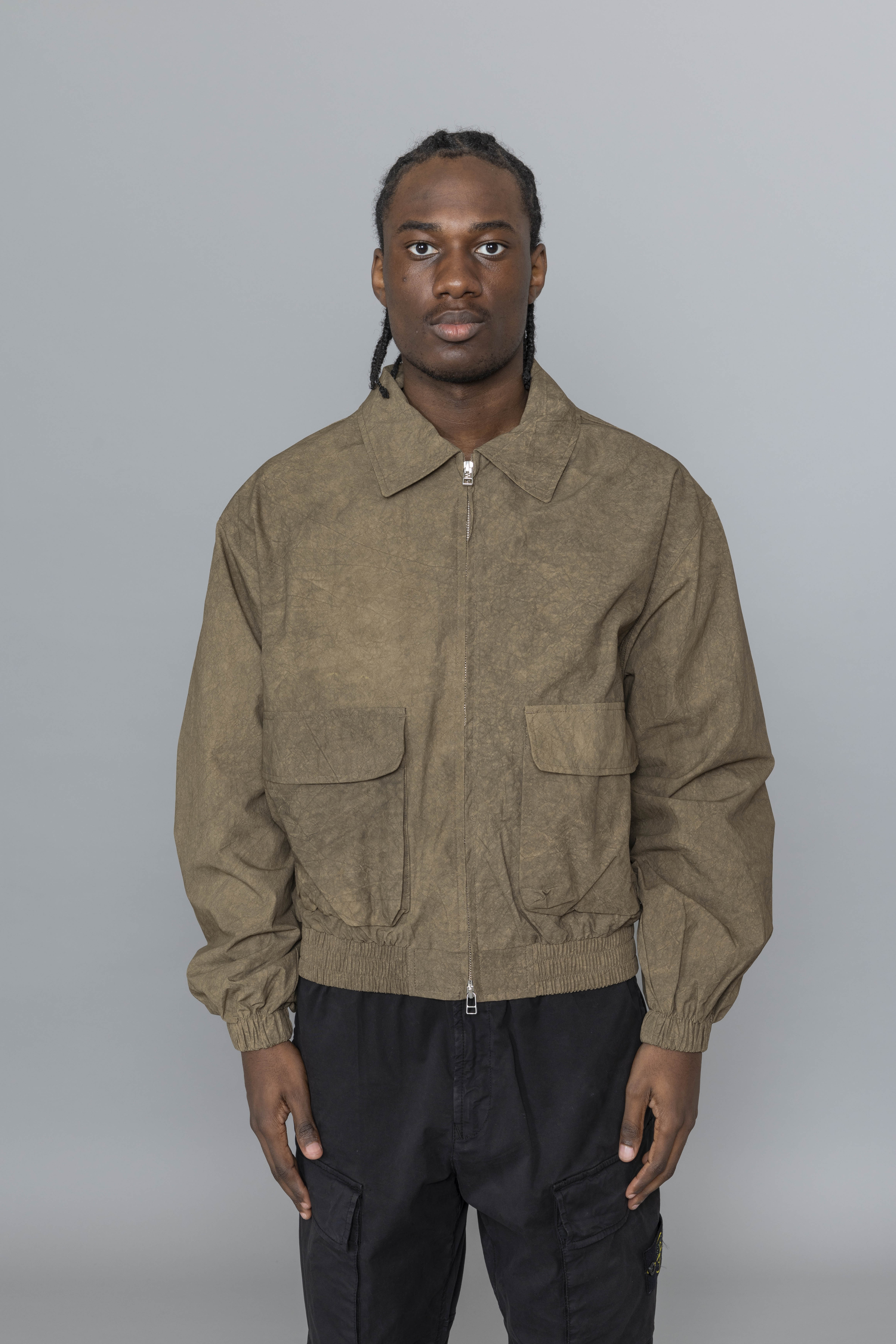 EstudioNiksenAcidwashBomberJacketBrown