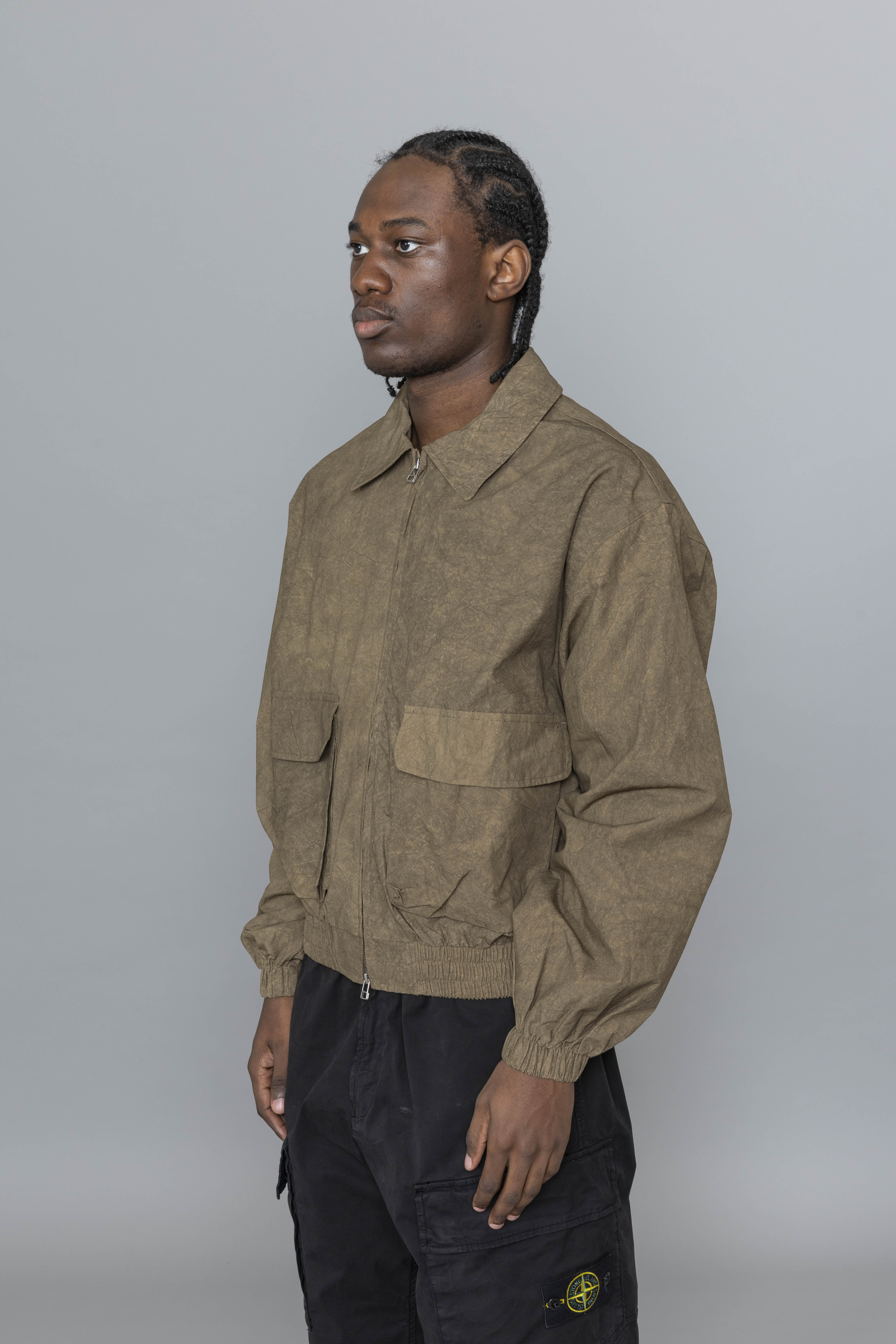EstudioNiksenAcidwashBomberJacketBrownFs