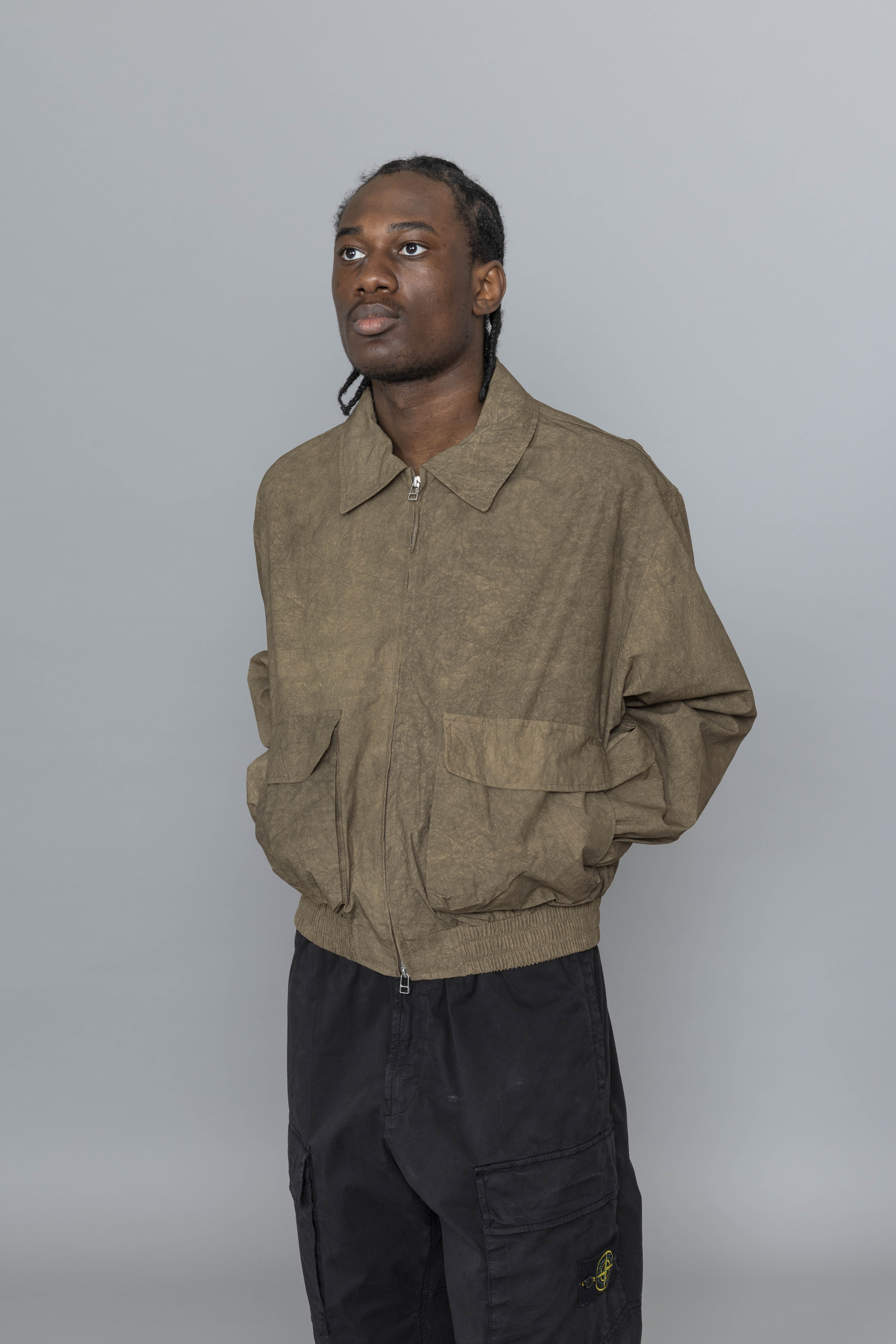 EstudioNiksenAcidwashBomberJacketBrownFss