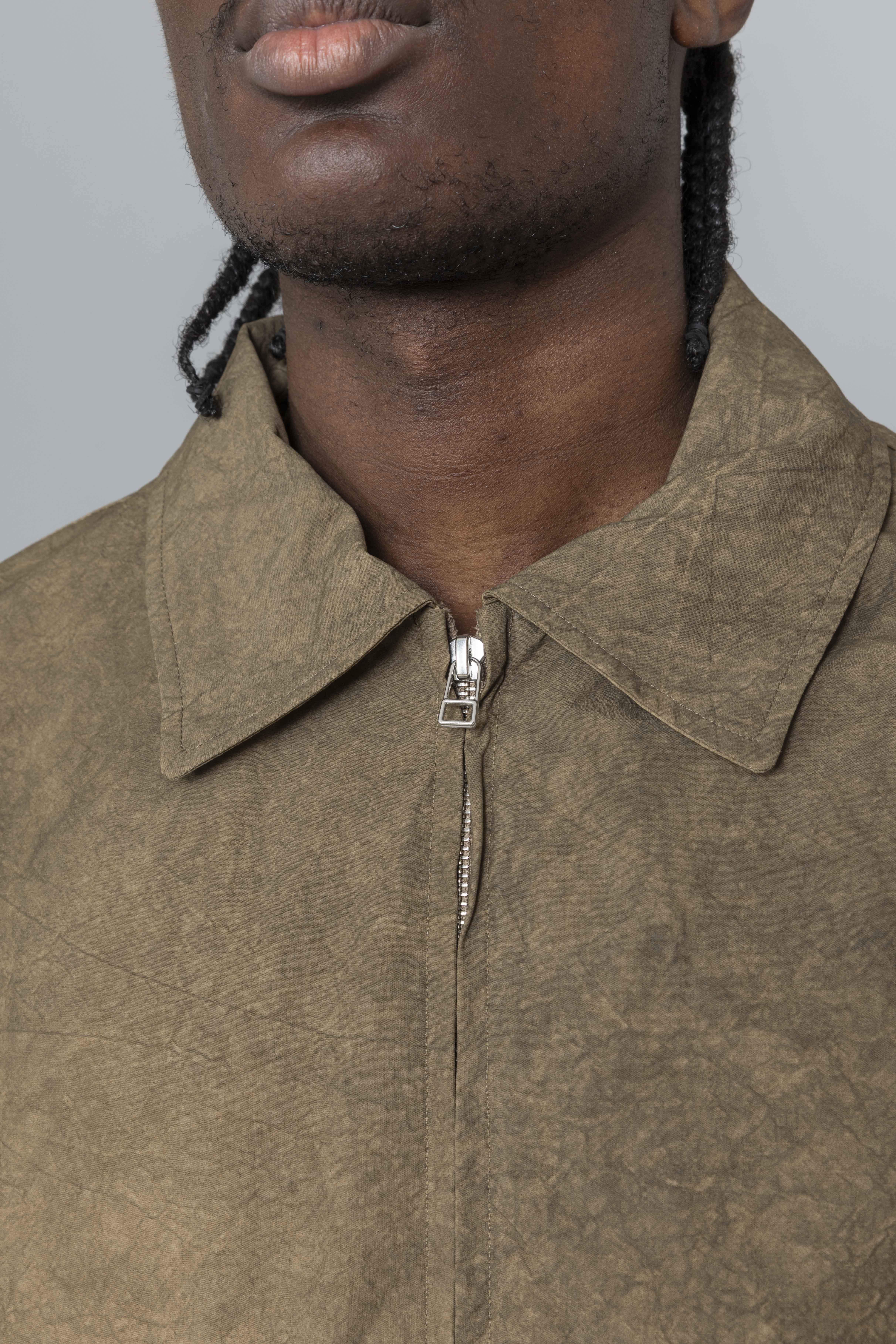 EstudioNiksenAcidwashBomberJacketBrownZip