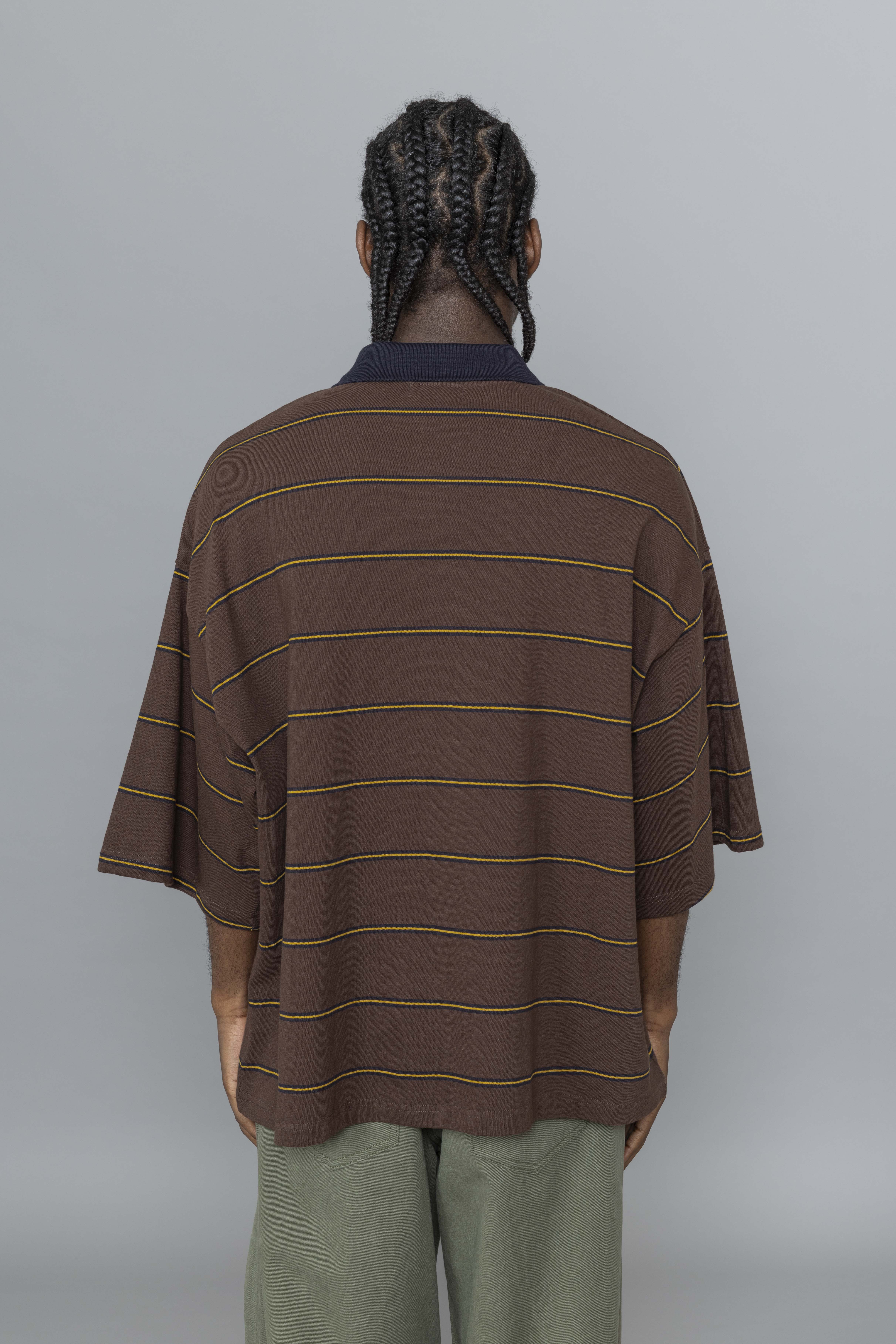 EstudioNiksenBoxyJerseyPoloBrownBack