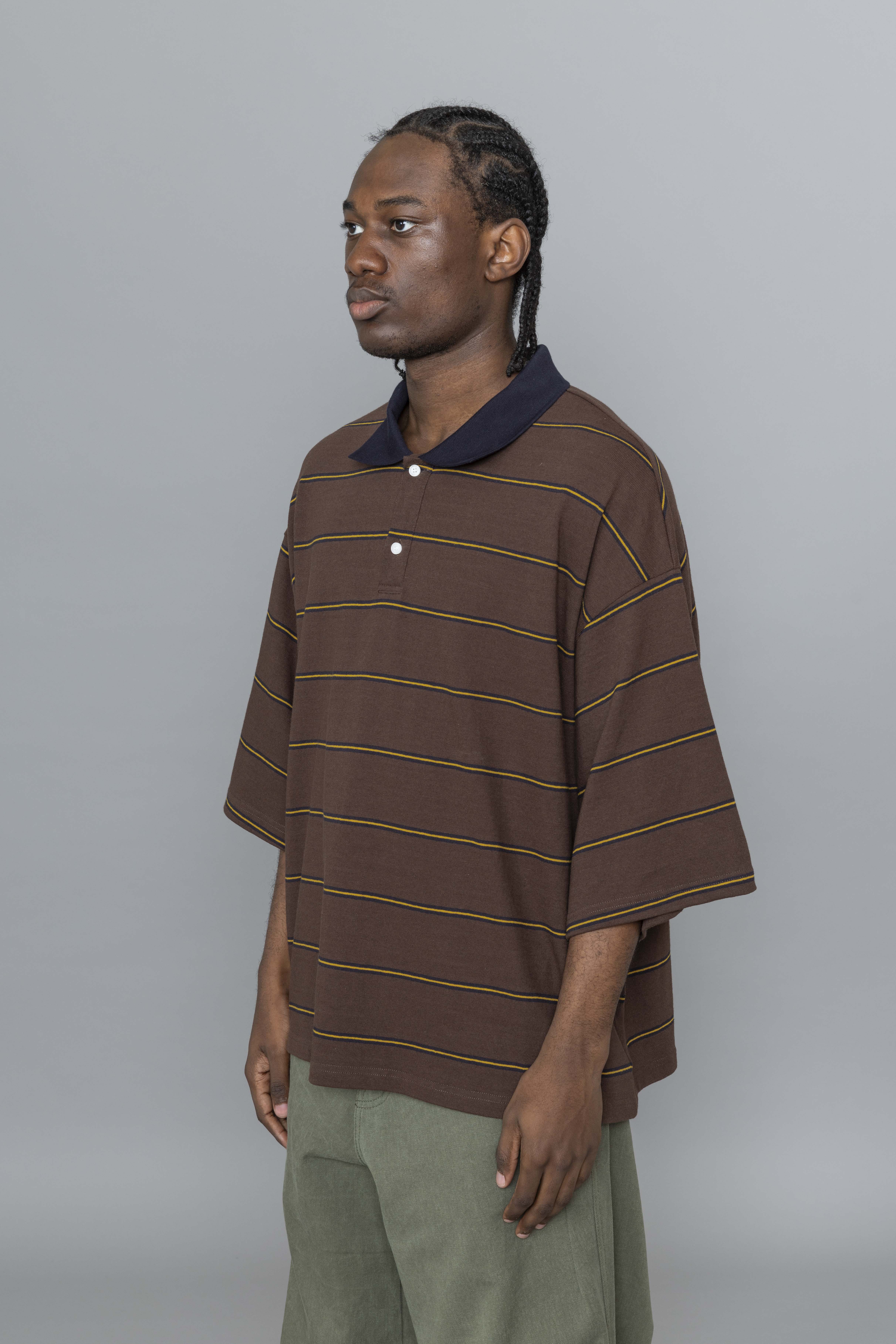 EstudioNiksenBoxyJerseyPoloBrownDia