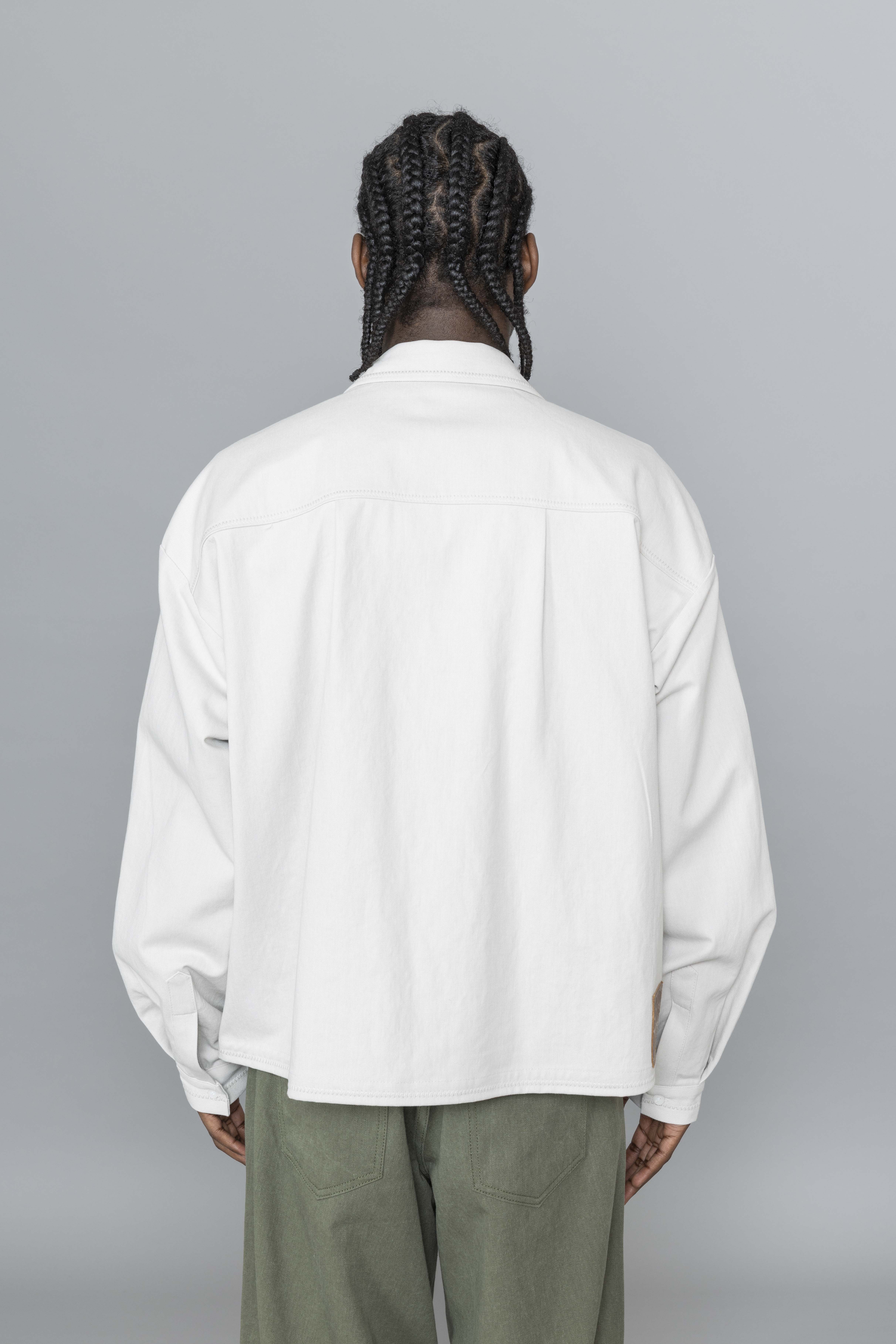 EstudioNiksenHandembroideredDenimShirtLightDenimBack