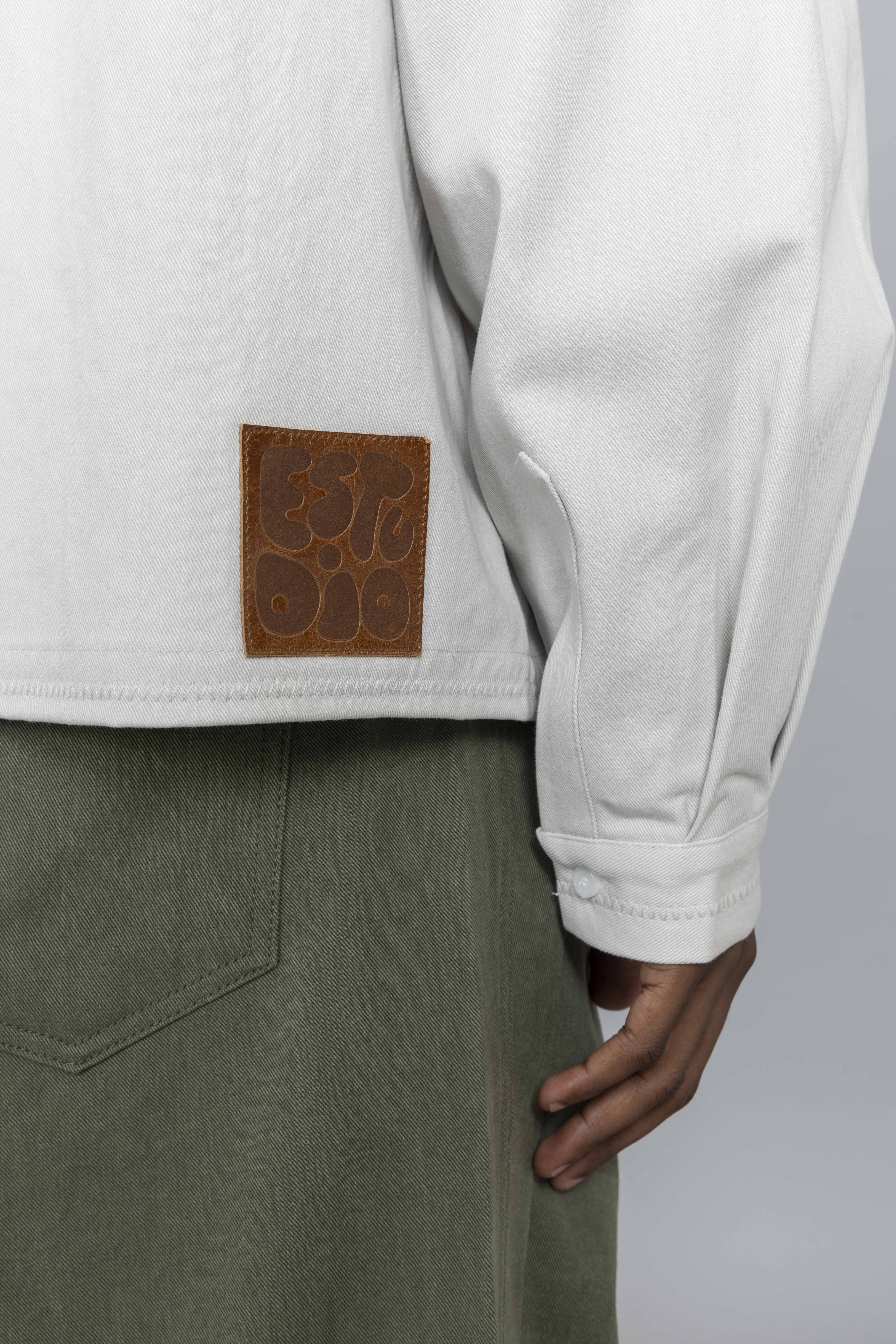 EstudioNiksenHandembroideredDenimShirtLightDenimLogo