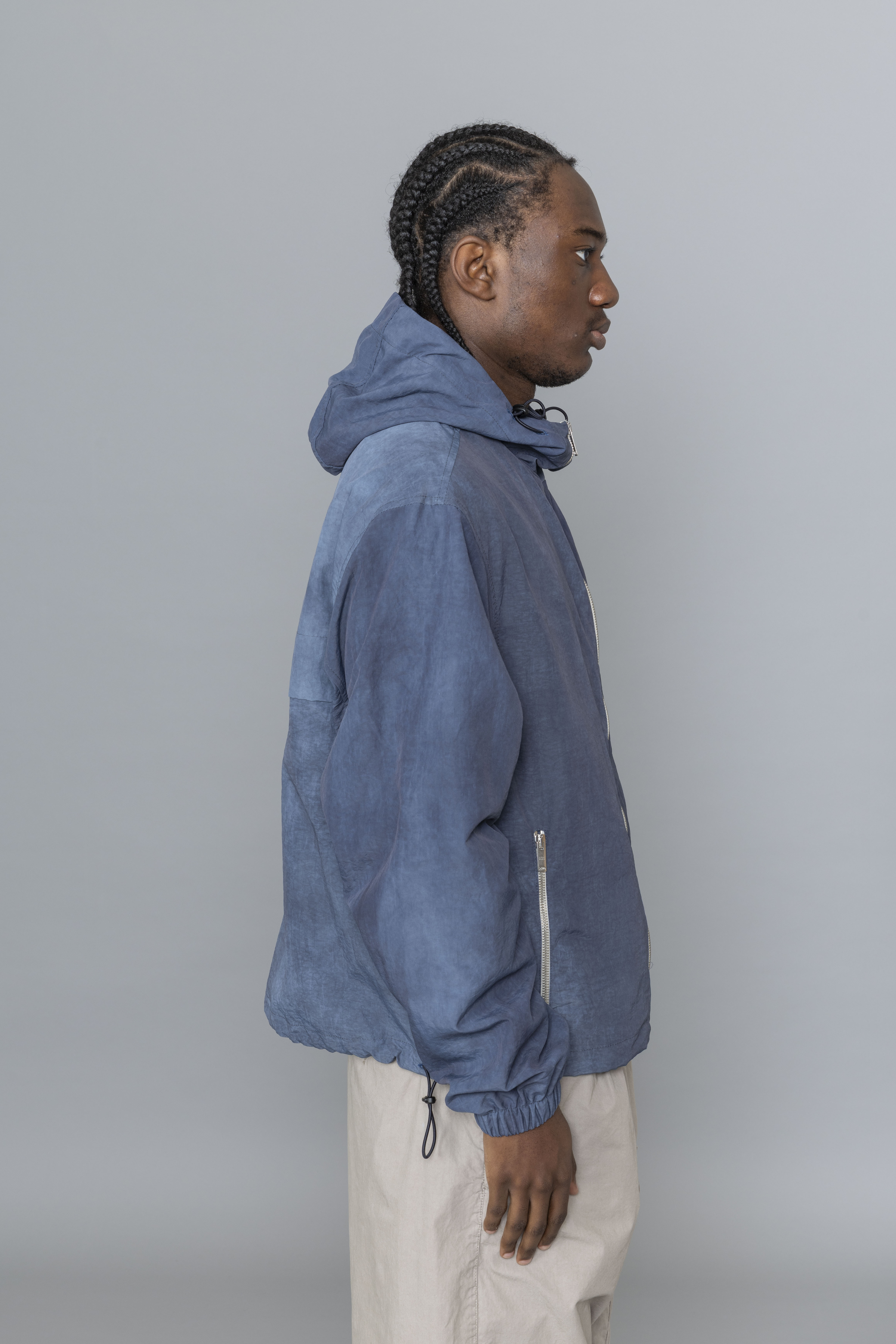 LC23WASHEDNYLONHOODEDJACKETNavySide