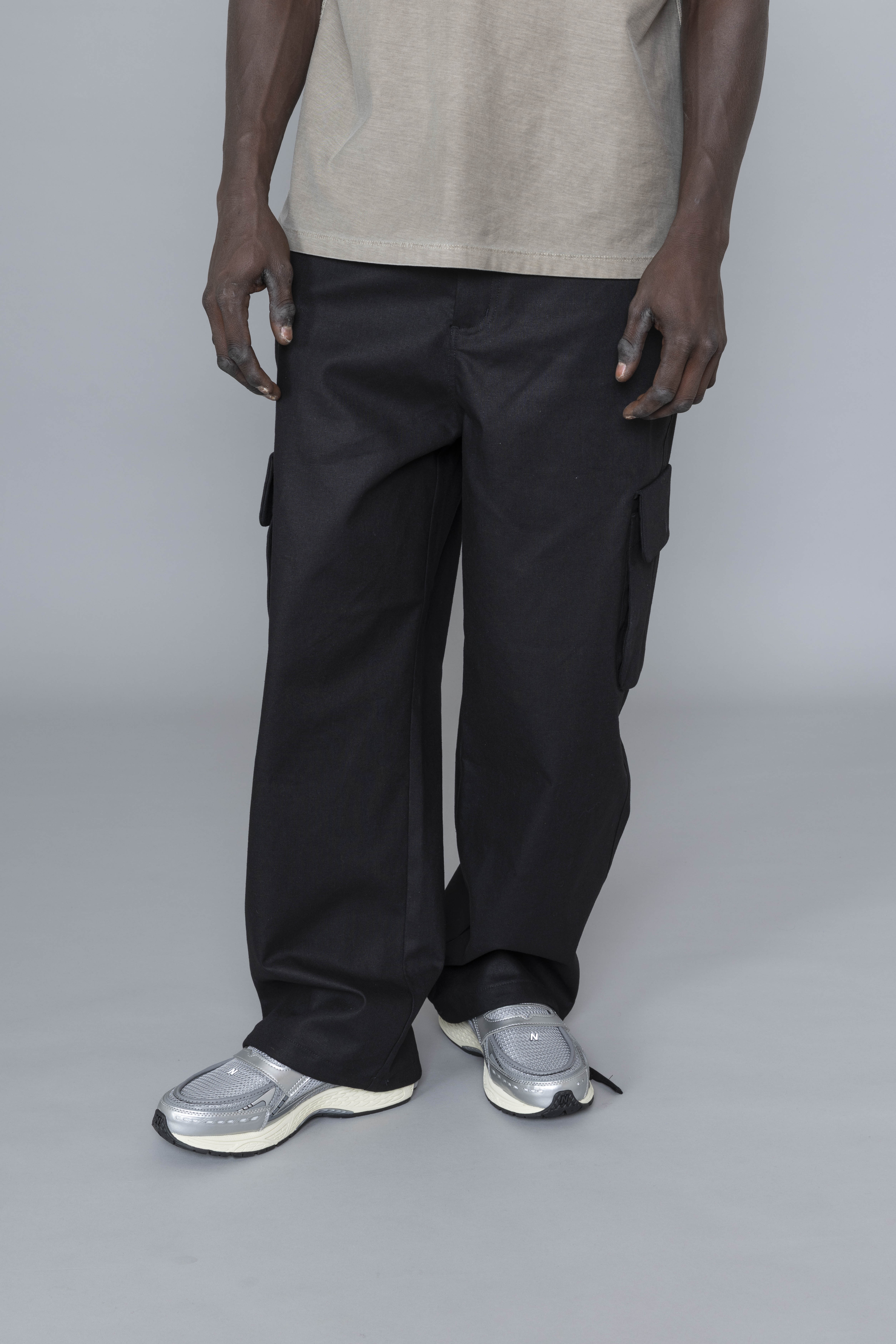 ArteAntwerpLinenCargoPantsBlackFs