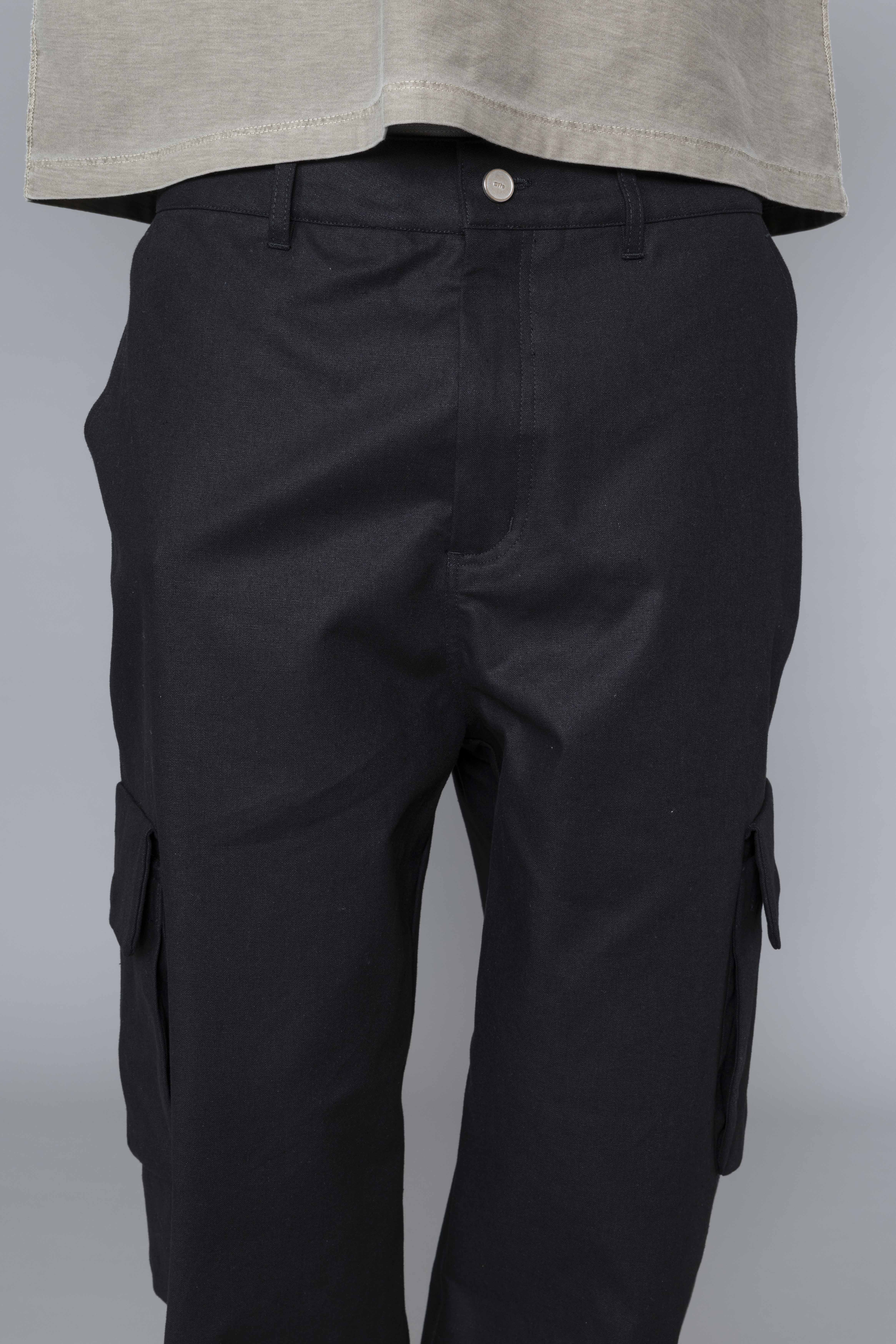 ArteAntwerpLinenCargoPantsBlackZip
