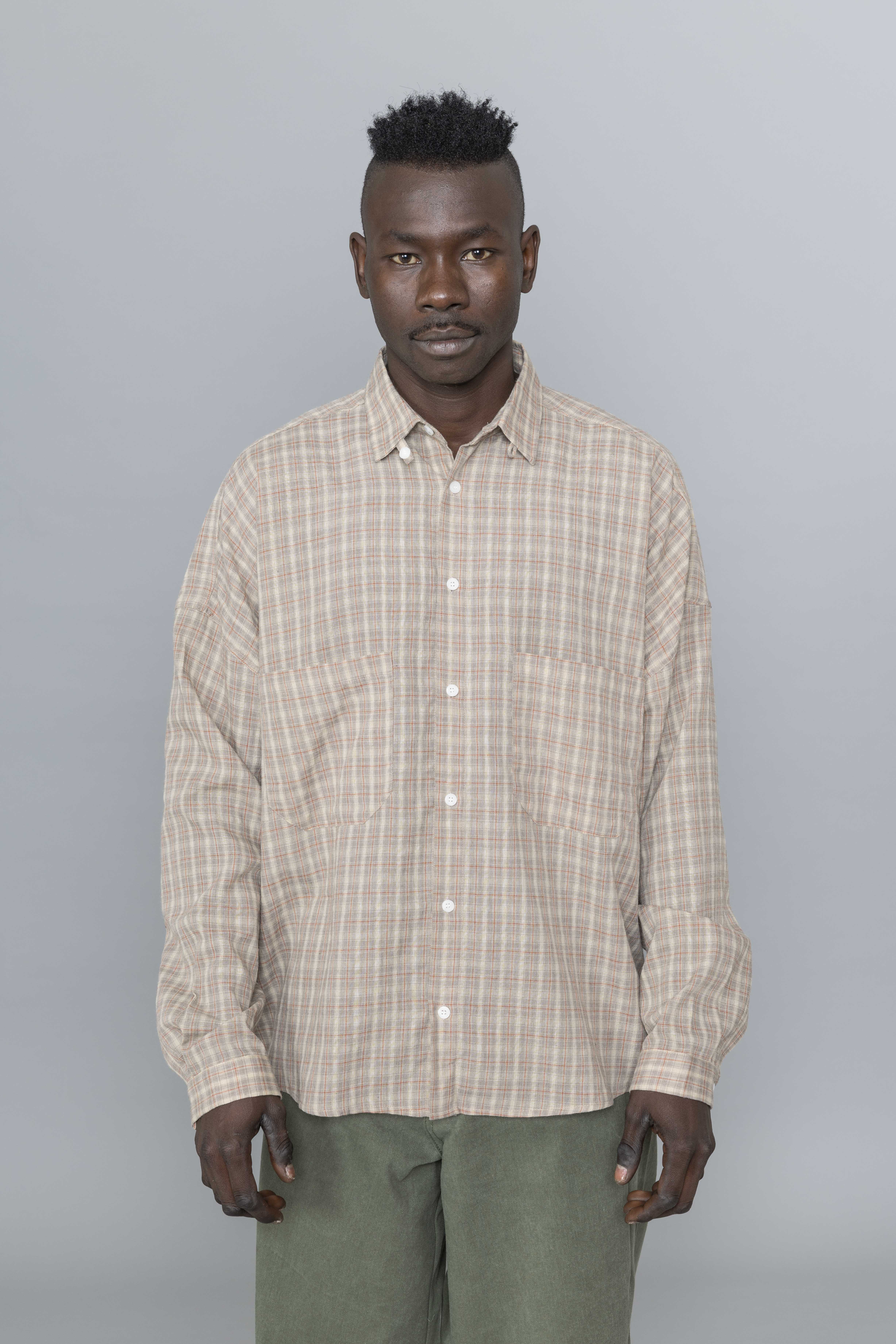 EstudioNiksenOxfordBalloonShirtBrowncheckered