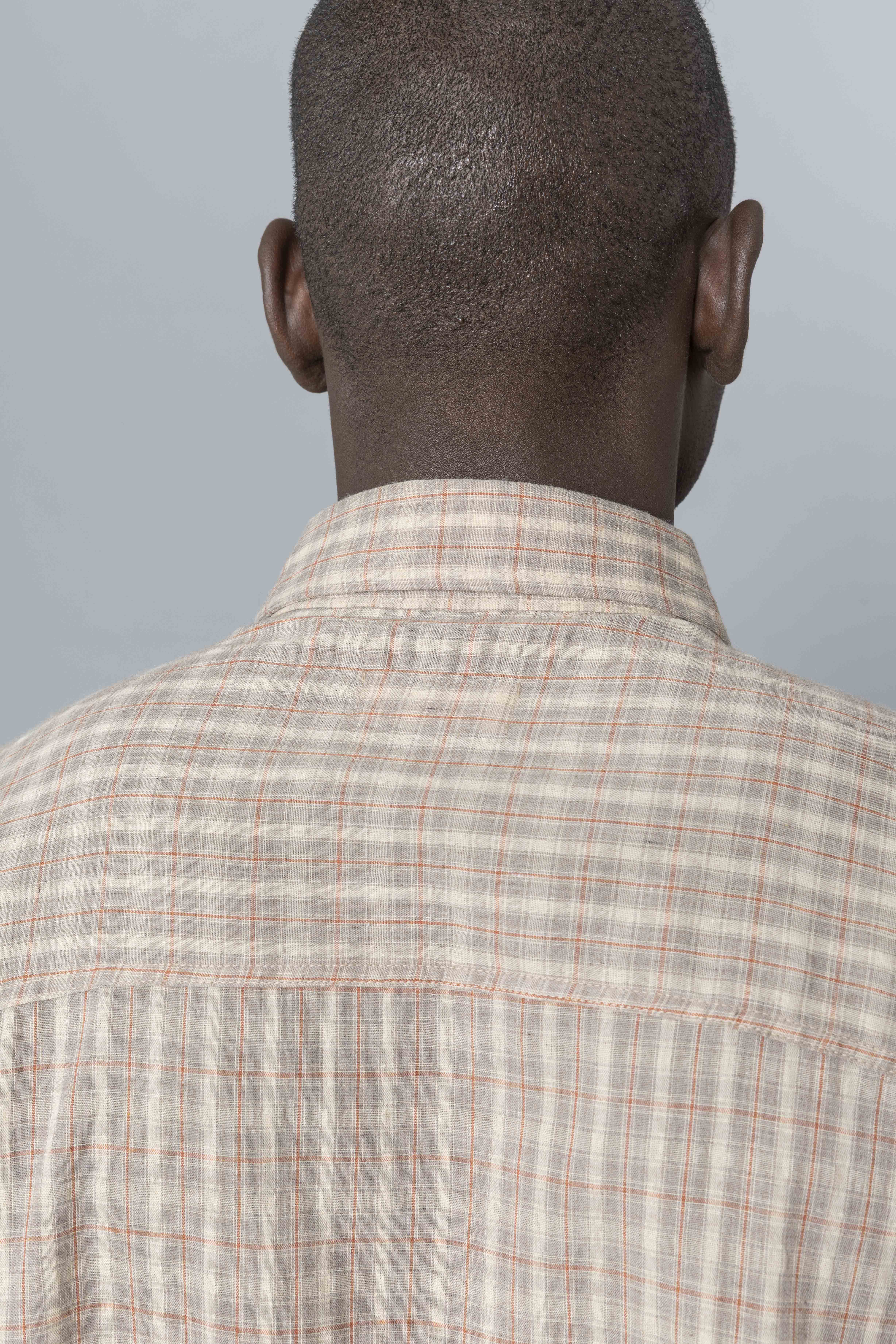 EstudioNiksenOxfordBalloonShirtBrowncheckeredDetails