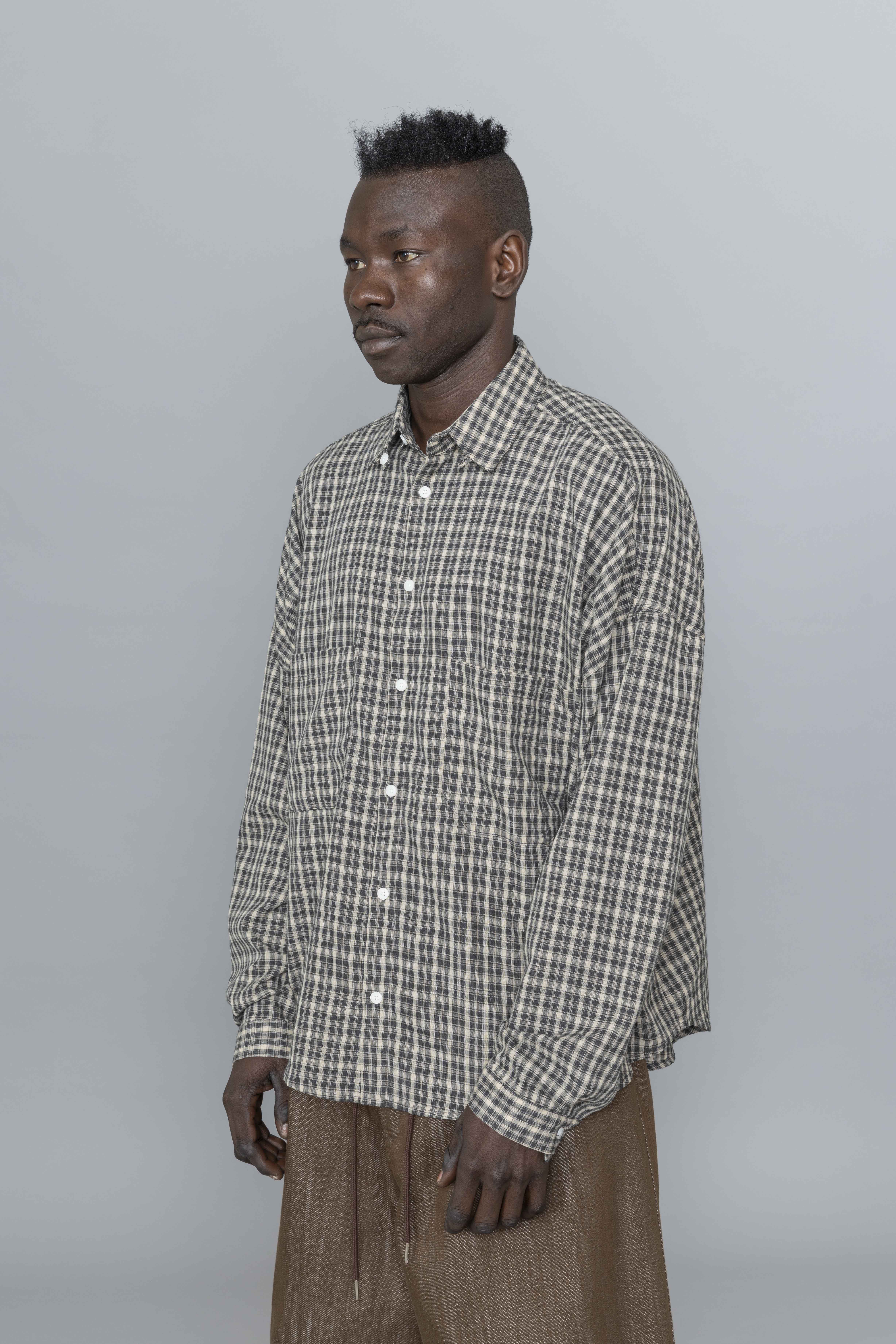 EstudioNiksenOxfordBalloonShirtNavycheckeredDia