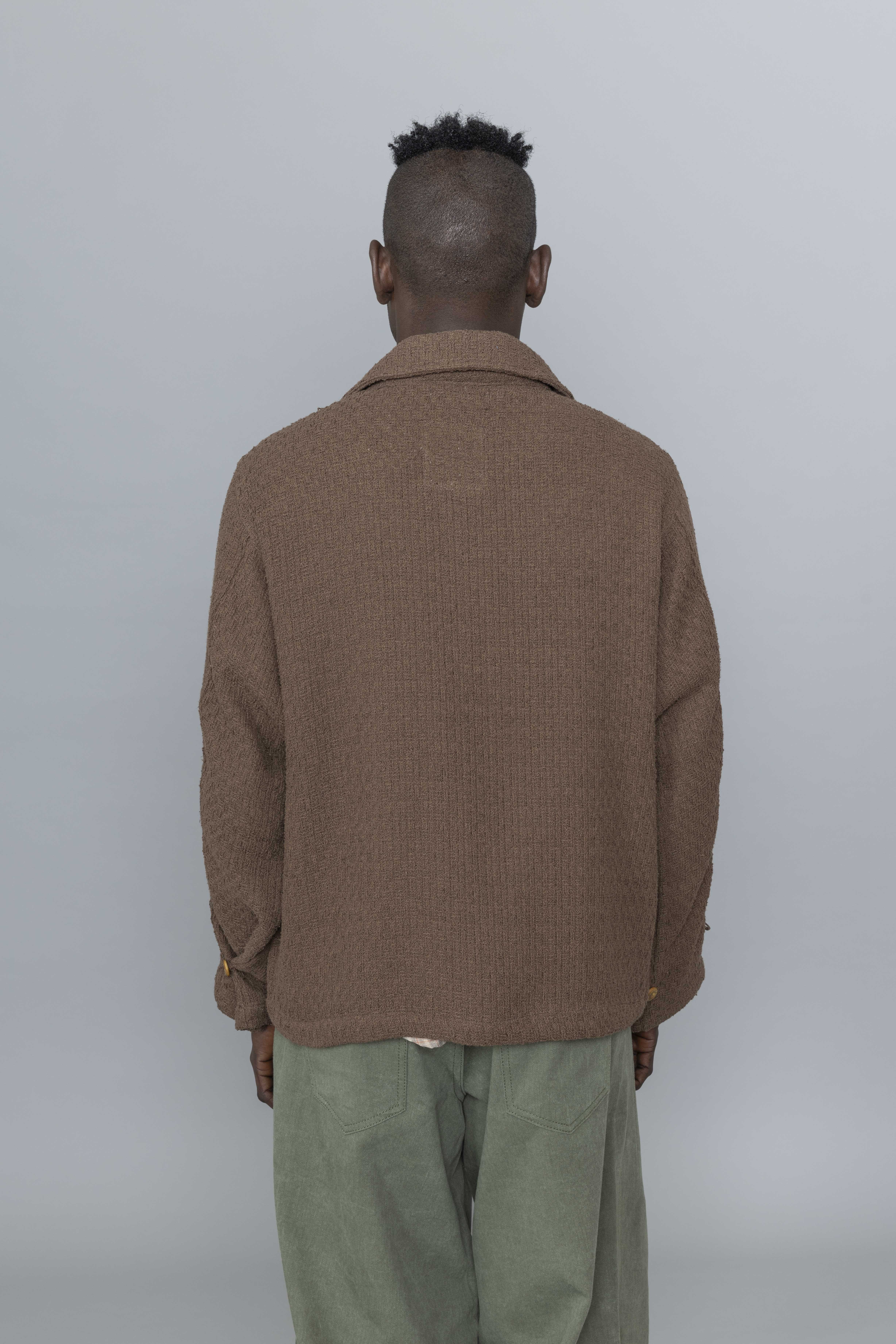 EstudioNiksenTexturedChoreJacketBrownBack