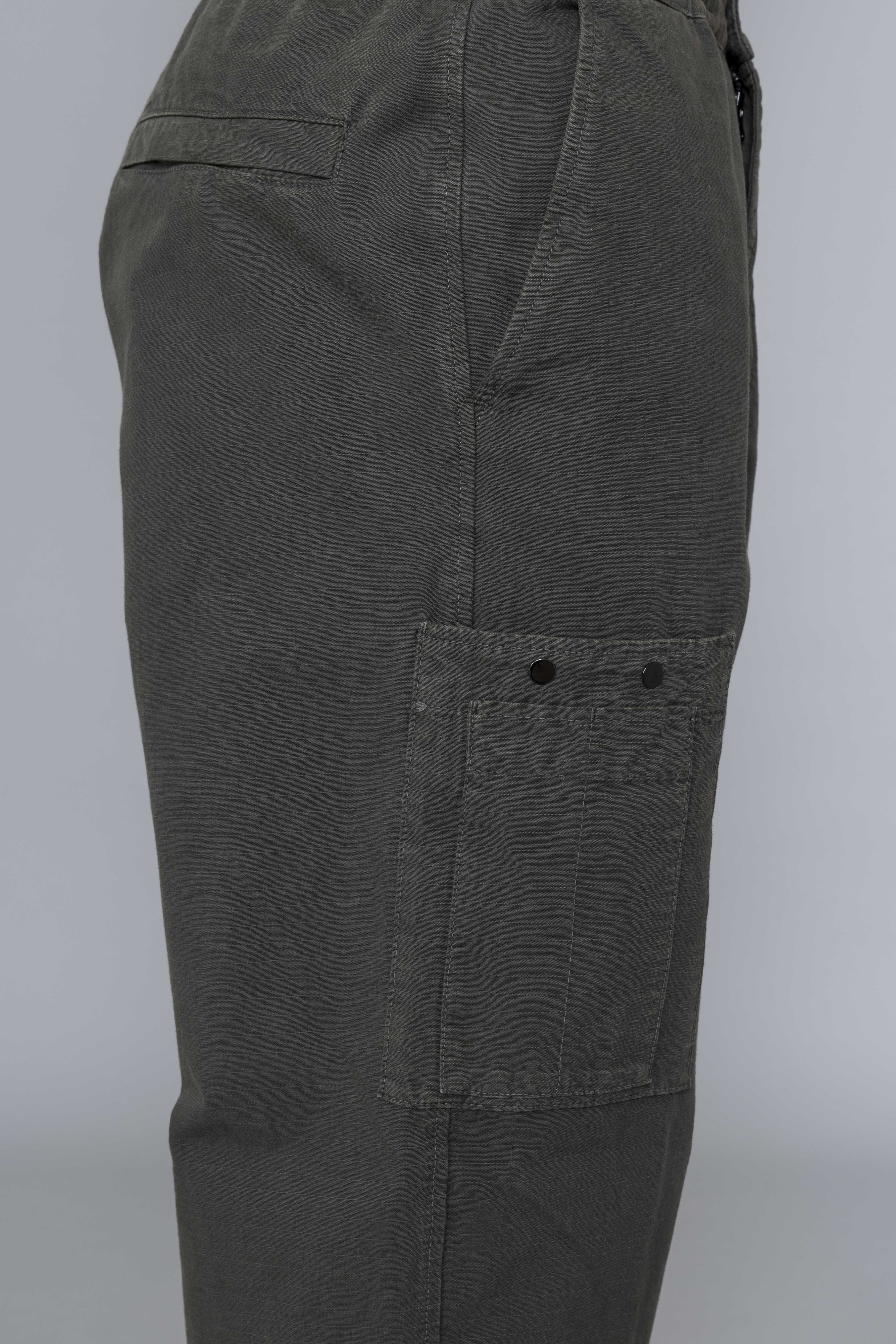 Organic Cotton Ripstop Cargo Coal Grey