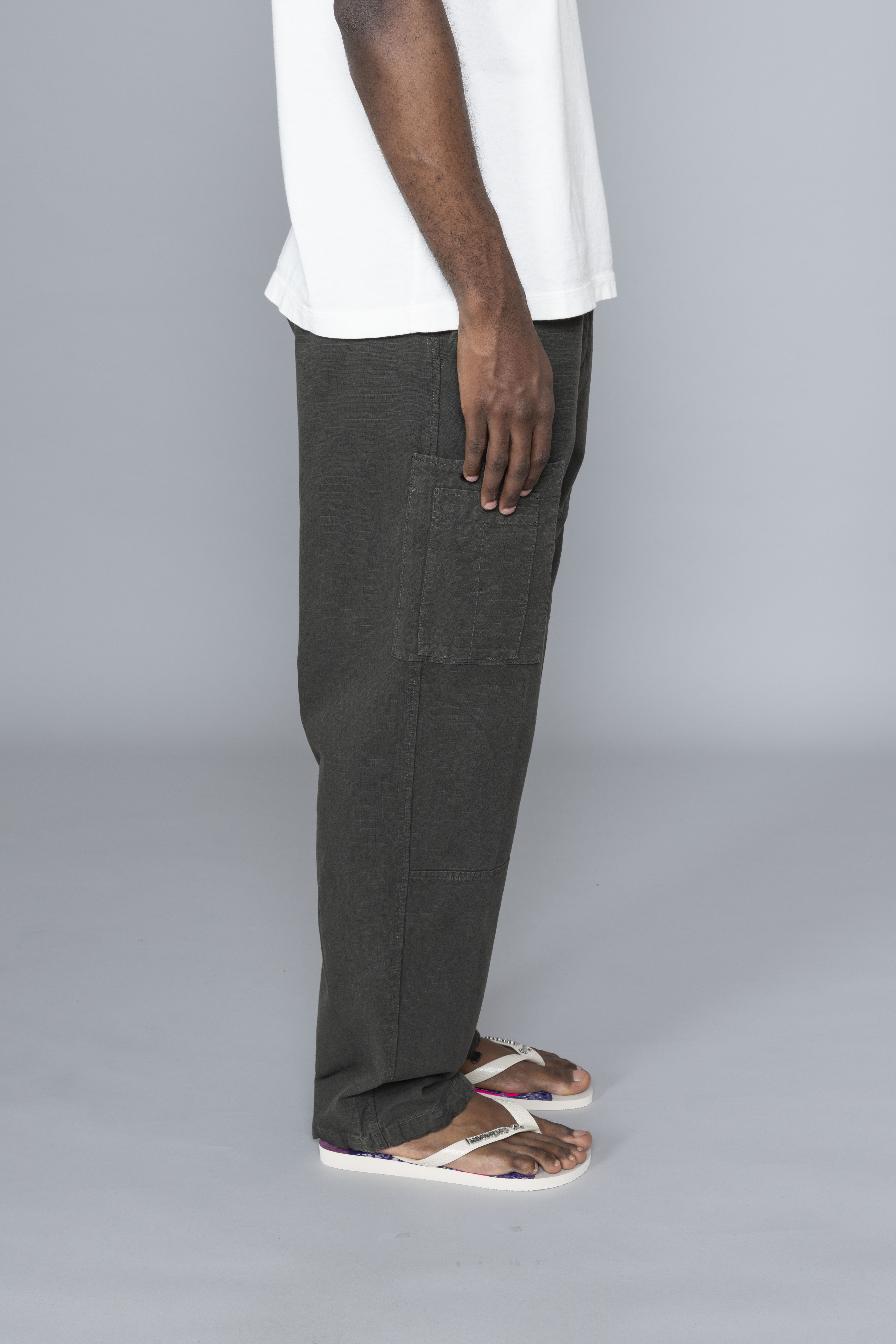 Organic Cotton Ripstop Cargo Coal Grey